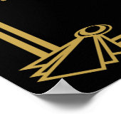 Kunst Deco Gatsby stijlbelletjes Poster (Hoek)