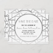 Kunst Deco Gatsby van 1920s sparen de Datum Uitnod Save The Date (Voorkant / Achterkant)