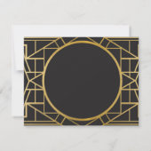 Kunst Deco Gatsby van 1920s sparen de Datum Uitnod Save The Date (Achterkant)