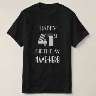 Kunst Deco Geïnspireerd Stijl 41st Shirt van de D