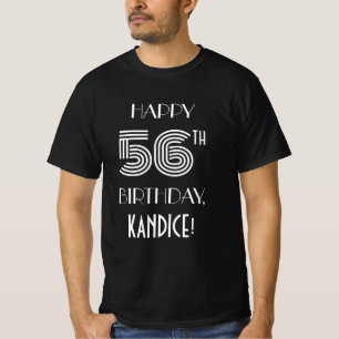 Kunst Deco Geïnspireerd Stijl 56th Birthday Shirt