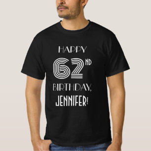 Kunst Deco Geïnspireerd Stijl 62e verjaardag Shir T-shirt