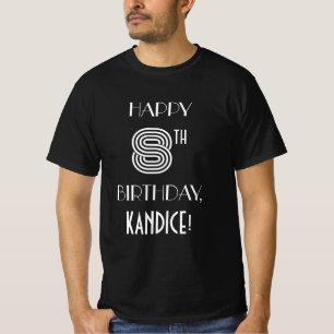 Kunst Deco Geïnspireerd Stijl 8th Birthday Shirt
