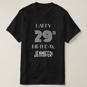 Kunst Deco Geïnspireerde stijl 29th Birthday Shirt