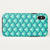 Kunst Deco-golfpatroon - schaduwen van turquoise Case-Mate iPhone Case (Achterkant (horizontaal))