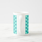 Kunst Deco-golfpatroon - schaduwen van turquoise Porselein Kop (Achterkant)