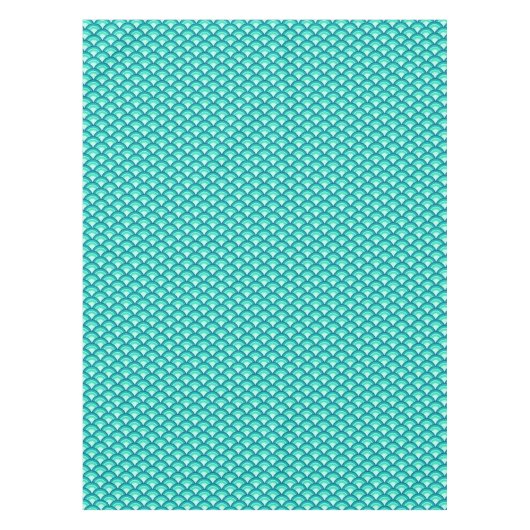 Kunst Deco-golfpatroon - schaduwen van turquoise Tafelkleed (Voorkant)