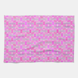 Kunst Deco industriële chic - roze, mauve Theedoek