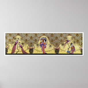Kunst Deco Japanse Dames en heren Poster