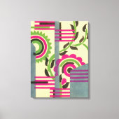 kunst deco Jazz Pochoir Geometric Pattern Canvas Afdruk (Voorkant)