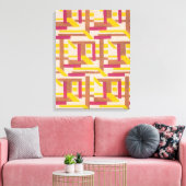 kunst deco Jazz Pochoir Geometric Pattern Canvas Afdruk (Insitu (Woonkamer))