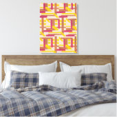 kunst deco Jazz Pochoir Geometric Pattern Canvas Afdruk (Insitu (Slaapkamer))