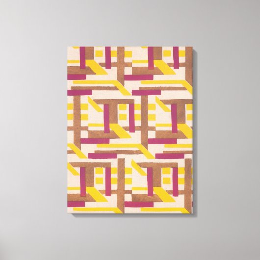 kunst deco Jazz Pochoir Geometric Pattern Canvas Afdruk (Voorkant)