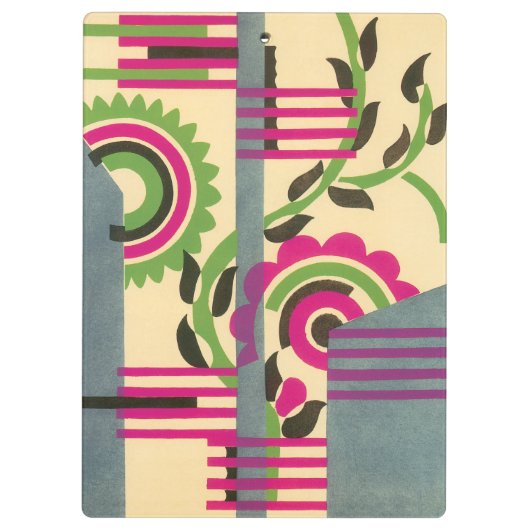  kunst deco Jazz Pochoir Geometric Pattern Klembord (Achterkant)