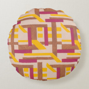  kunst deco Jazz Pochoir Geometric Pattern Rond Kussen