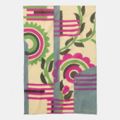 kunst deco Jazz Pochoir Geometric Pattern Theedoek (Verticaal)