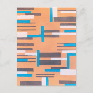  Kunst Deco Jazz Pochoir, Geometrisch Patroon Briefkaart