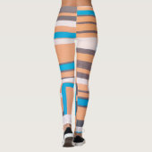 Kunst Deco Jazz Pochoir, Geometrisch Patroon Leggings (Achterkant)