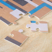 Kunst Deco Jazz Pochoir, Geometrisch Patroon Legpuzzel (Zijkant)