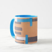  Kunst Deco Jazz Pochoir, Geometrisch Patroon Mok (Voorkant links)