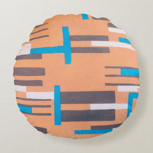  Kunst Deco Jazz Pochoir, Geometrisch Patroon Rond Kussen