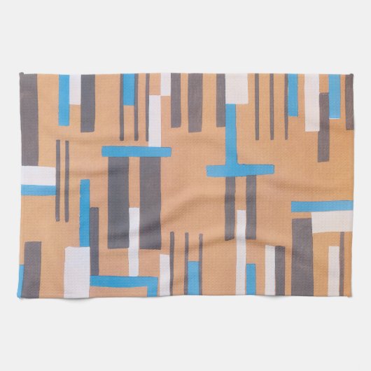 Kunst Deco Jazz Pochoir, Geometrisch Patroon Theedoek (Horizontaal)