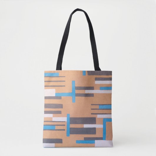  Kunst Deco Jazz Pochoir, Geometrisch Patroon Tote Bag (Voorkant)