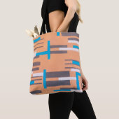 Kunst Deco Jazz Pochoir, Geometrisch Patroon Tote Bag (Dichtbij)