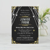 Kunst Deco Junior Prom Uitnodiging uit 1920 (Staand voorkant)