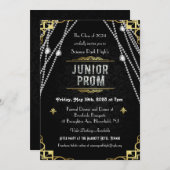 Kunst Deco Junior Prom Uitnodiging uit 1920 (Voorkant / Achterkant)