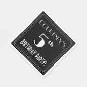 Kunst Deco Kijk 5th Birthday Party met aangepaste  Servet (Hoek)