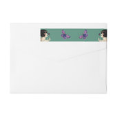  Kunst Deco Lady Butterfly  bloemen (Achterkant)