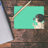 Kunst Deco Lady Butterfly bloemen Post-it® Notes