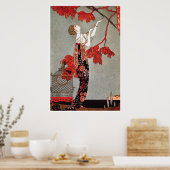 Kunst Deco ~ L'Oiseau Volage van Barbier Poster (Keuken)