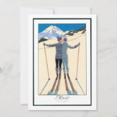 Kunst Deco, Lovers in Snow door George Barbier (Voorkant)