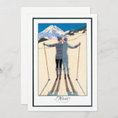 Kunst Deco, Lovers in Snow door George Barbier (Voorkant / Achterkant)