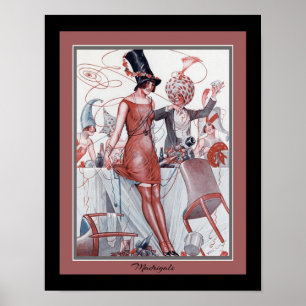 Kunst Deco "Madrigals" uit 1920 Poster