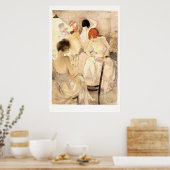 Kunst Deco ~ Meisjes in de kleedkamer Poster (Keuken)