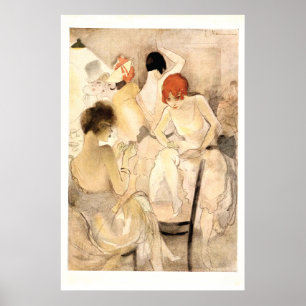 Kunst Deco ~ Meisjes in de kleedkamer Poster