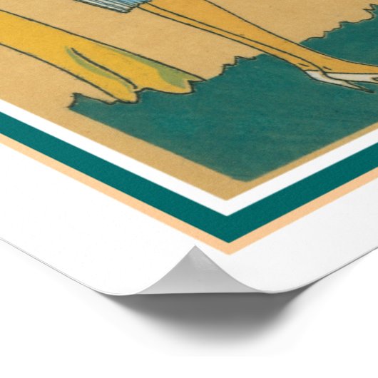 Kunst Deco Mode Schets 1930 Poster (Hoek)