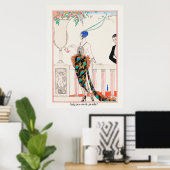 Kunst deco mode vintage illustratie poster (Thuiskantoor)