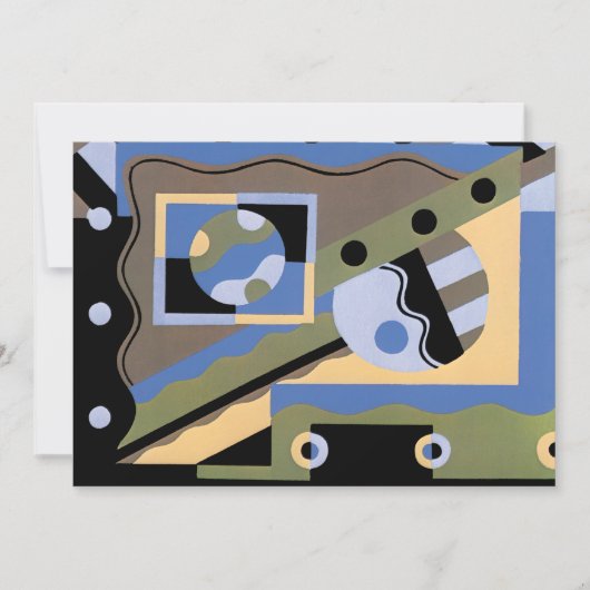 kunst Deco Pochoir Jazz Cubism Patroon (Voorkant)