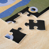 kunst Deco Pochoir Jazz Cubism Patroon Legpuzzel (Zijkant)