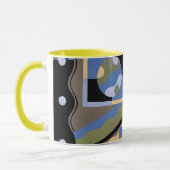  kunst Deco Pochoir Jazz Cubism Patroon Mok (Links)
