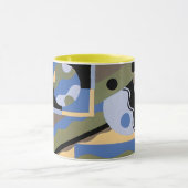  kunst Deco Pochoir Jazz Cubism Patroon Mok (Midden)