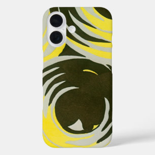 kunst deco Pochoir Jazz geometrische cirkels iPhone 16 Hoesje