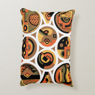 kunst deco Pochoir Jazz geometrische cirkels Decoratief Kussen