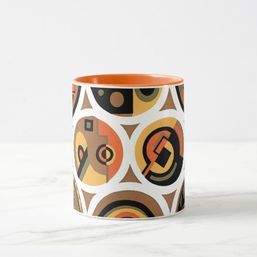 kunst deco Pochoir Jazz geometrische cirkels Mok (Midden)