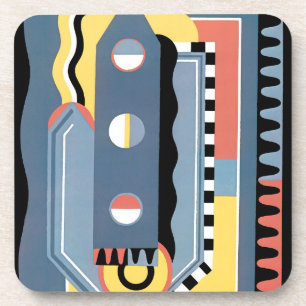  kunst Deco Pochoir Jazz Geometrische patronen Bier Onderzetter