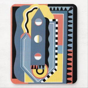  kunst Deco Pochoir Jazz Geometrische patronen Muismat